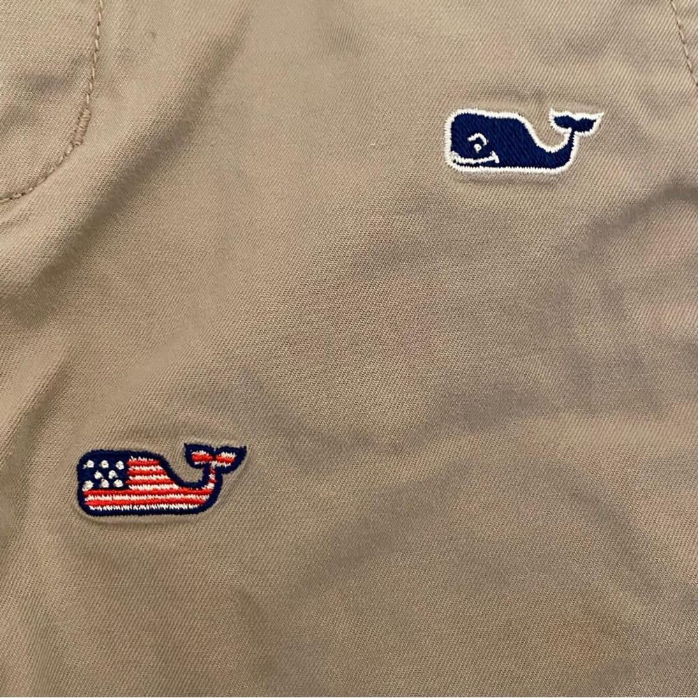 Vineyard Vines Flag Whale Khaki Shorts